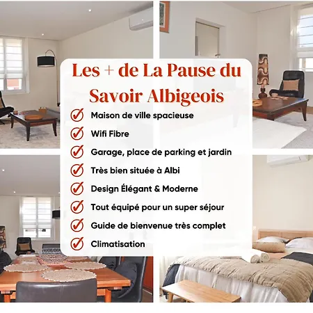 La Pause Du Savoir Albigeois - Garage - Climatisation - Centre Дом отдыха *